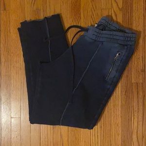 COTTON CITIZEN CROPPED NAVY SWEATPANTS